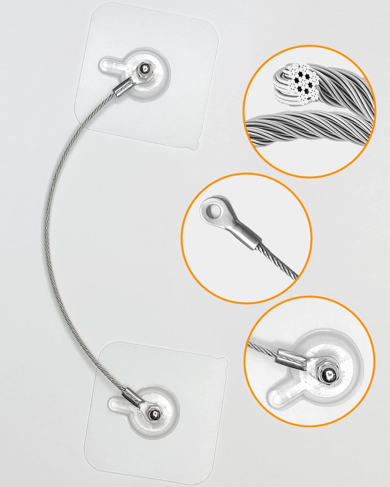xicveiuz 10 Pack, 12 inches Furniture Anchors Kit for Baby Proofing, Adhesive TV Safety Straps Use to Prevent Falling and Anti Tip, No Drill Dresser Or Cabinet to Wall Anchors (xicveiuz) - Image 3